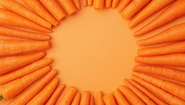 Sliced carrots backdrop ideal for culinary content creators