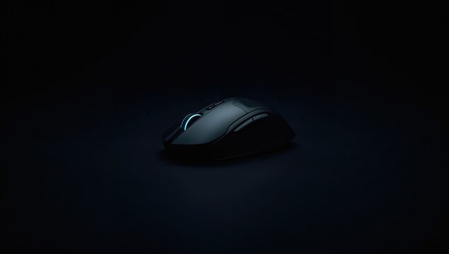 PC gaming mouse isolated against a dark backdrop, enhancing focus during gameplay