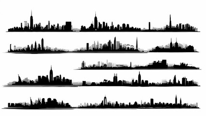 Fototapeta premium vector silhouettes of trees