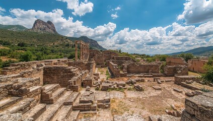Termessos ancient ruins, showcasing eroded stone structures, preservation