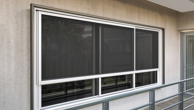 New aluminum frame featuring sliding windows and mosquito net for balcony, efficiency