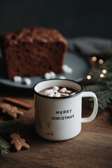 hot chocolate with marshmallows 