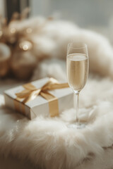 glasses of champagne - festive theme