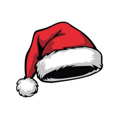 Classic Red and White Santa Hat