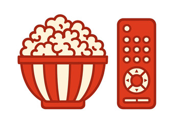Popcorn bucket and television remote control for home movie night