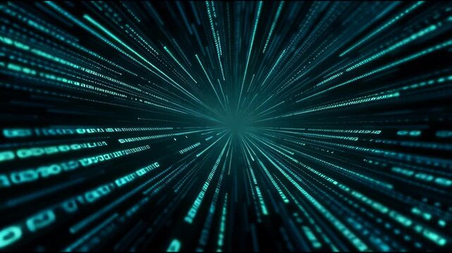Cyber Data Tunnel Loop Background (4K)