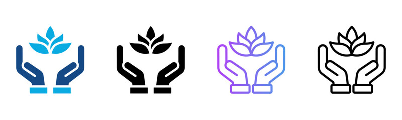 Fototapeta premium Living Well Property Disposition Icon Multiple Style Vector Illustration 