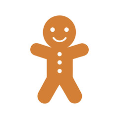 Christmas Gingerbread Man Cookie Vector Cute Holiday Cookie Festive Design