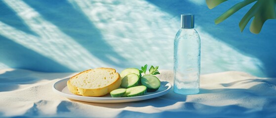 Delicious Cheese Bread with Fresh Cucumber