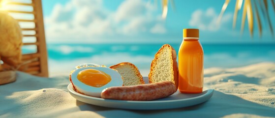 Delicious Egg and Sausage Breakfast Sandwich