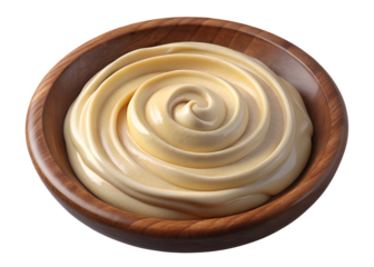 wooden bowl isolated on white background