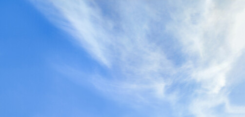 background of light clouds in a clear sky
