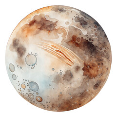 Watercolor Jupiter planet illustration, cosmic clipart © ThemeRage