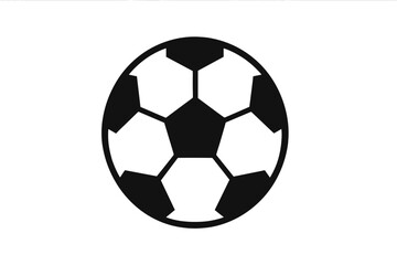 Fototapeta premium Classic black and white soccer ball graphic design for sports competition