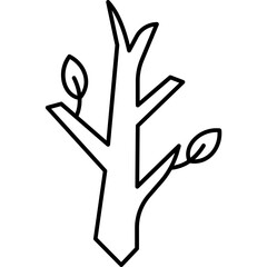 Minimalist Trees Line Icon – Outline Forest, Nature, Eco Environment Symbol