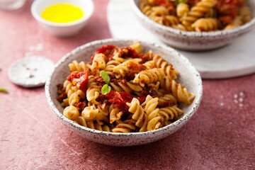Pasta with sun dried tomatoes