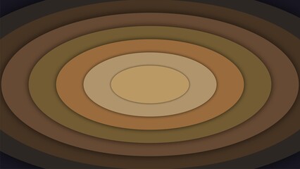 Abstract concentric circles in shades of brown create a retro background