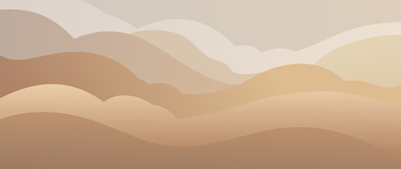 Abstract background with soft brown waves and gradient color scheme design