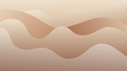 Abstract background with soft brown waves and gradient color scheme design