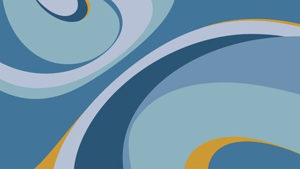 Abstract background with blue and yellow curved lines and shapes design