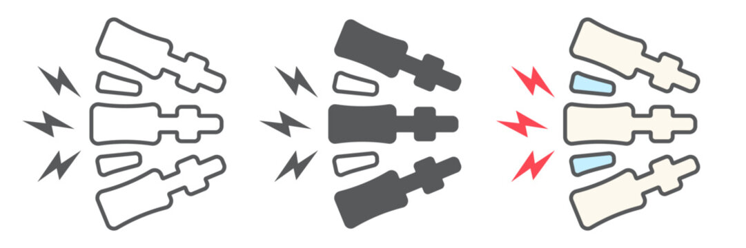 Spine pain icon, body and painful, back ache sign, vector graphics, a linear pattern on a white background. editable stroke