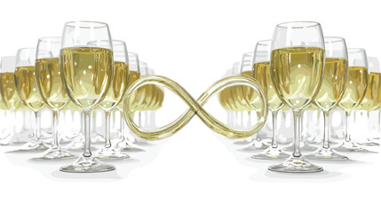 Infinity Symbol with Wine Glasses