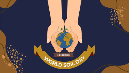 World soil day flyer illustration