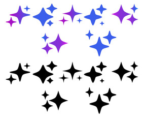 seamless star pattern, AI generate icon set ai, magic sparkle star button, artificial intelligence star logo collection

