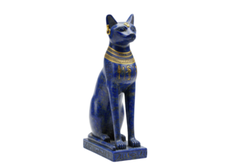 Isolated Egyptian Bastet statue, a symbol of ancient history, tradition, and heritage