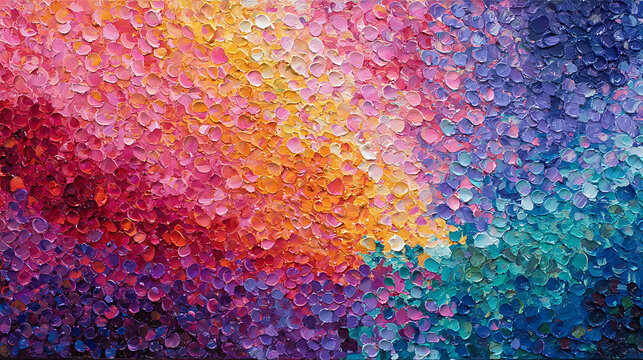 Vibrant textured impasto painting with swirling colors abstract