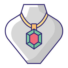 Necklace Vector Icon which can easily modify or edit