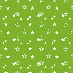 white star with green background pattern