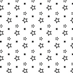 black and white star pattern background