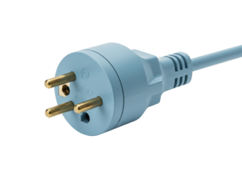 Isolated Swiss-style plug with three pins, a safe and reliable choice for electrical connections
