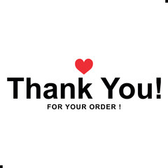 Thank You for Your Order Vector Design | Creative Graphic Template. Minimal “Thank You for Your Order” Vector Art. Elegant Thank You for Your Order Illustration. Creative Thank You for Your Order