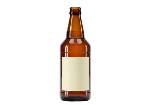 Isolated bottle with blank label ready for branding or advertisement design mockup element