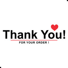 Thank You for Your Order Vector Design | Creative Graphic Template. Minimal “Thank You for Your Order” Vector Art. Elegant Thank You for Your Order Illustration. Creative Thank You for Your Order