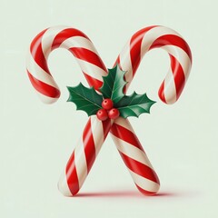 Sweeten your holiday designs with these classic candy canes and holly berries creating festive cheer and warmth