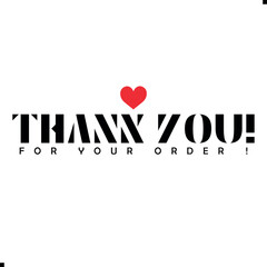 Thank You for Your Order Vector Design | Creative Graphic Template. Minimal “Thank You for Your Order” Vector Art. Elegant Thank You for Your Order Illustration. Creative Thank You for Your Order