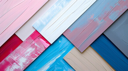 Abstract pastel paint strokes creating geometric colorful background texture