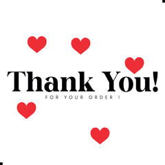 Thank You for Your Order Vector Design | Creative Graphic Template. Minimal “Thank You for Your Order” Vector Art. Elegant Thank You for Your Order Illustration. Creative Thank You for Your Order
