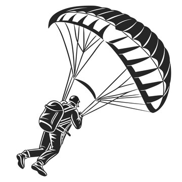 paragliding in the sky