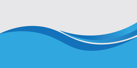 Vector blue line background curve element with white space for text and message design, overlapping layers, vector