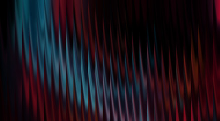 Abstract pattern of red, blue and black stripes creates an intriguing design