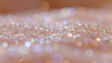 Glittery Bokeh Background, Sparkling Light Effects, Festive Decoration, Holiday Atmosphere, Abstract Design