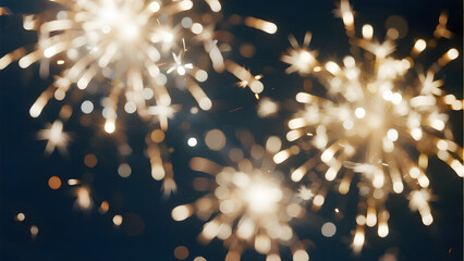 Fireworks Display, Night Celebration, Festive Lighting, Sparkling Bursts, Joyful Occasion