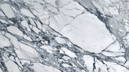Fototapeta premium White marble with dark gray veining and silver flecks stone texture