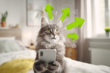 Smartphone fun: cat's delightful morning routine. Performance drop causes. The trend is down as indicators reveal declining conditions. Business trends falling. Declining market performance.