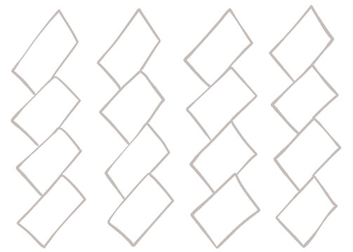 白い紙垂のイラスト｜White Shide Illustration for Shinto Ceremony