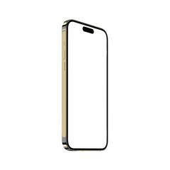 Sleek Smartphone with Empty Screen on White Background